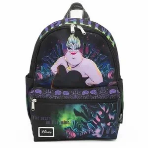Disney Villains Sea Witch Ursula The Little Mermaid Summer Nylon Mini  Backpack Loungefly Disney The Little Mermaid Ursula Floral Mini  main image 2